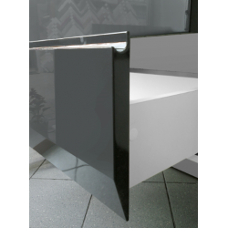 ORISTO BRYLANT Szafka podumywalkowa 85 cm, grafit / biały połysk - OR36-SD2S-85-5